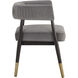 Callem Antonio Charcoal Dining Armchair